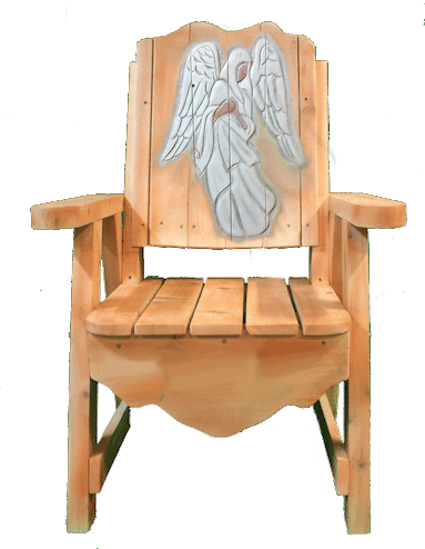 Angel deck chair, cedar woodn chair, garden chair
